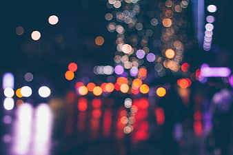 Abstract Bokeh City Lights at Night
