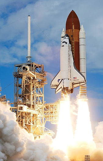 Space Shuttle Discovery Launching from Kennedy Space Center