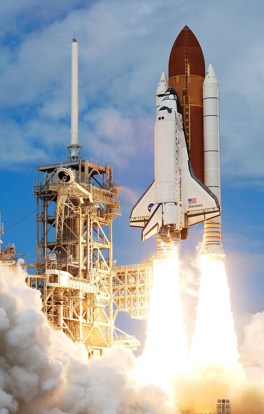 Space Shuttle Discovery Launching from Kennedy Space Center