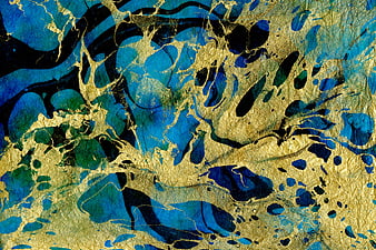 Abstract Blue and Gold Textured Background