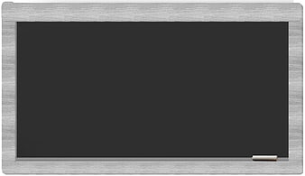 Empty Blackboard with Wooden Frame and Chalk