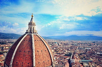 Florence Cathedral Dome Overlooking Cityscape