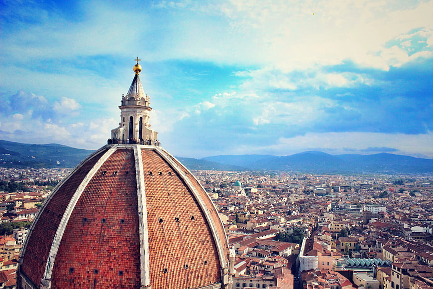 Florence Cathedral Dome Overlooking Cityscape