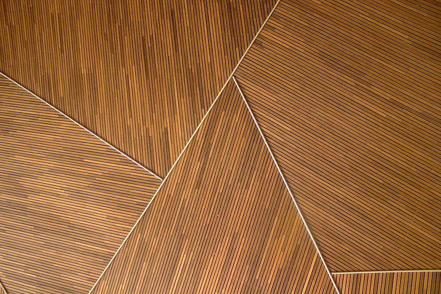 Modern Geometric Wood Ceiling Texture
