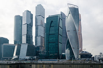 Moscow City Skyscrapers Skyline Architecture