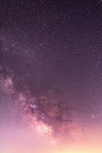 Purple and Pink Milky Way Galaxy Night Sky