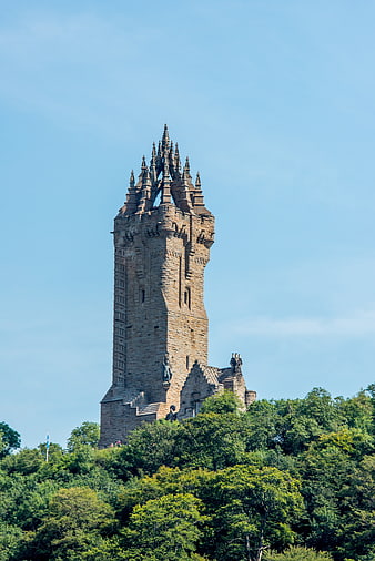 William Wallace Monument Tower in Stirling, Scotland