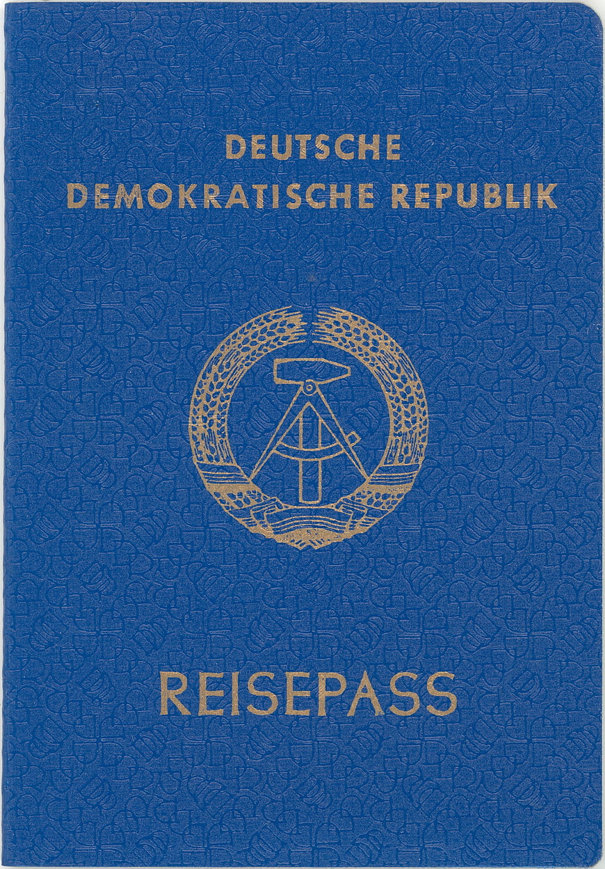 Vintage East German GDR Passport Cover