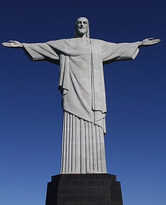 Christ the Redeemer statue against clear blue sky