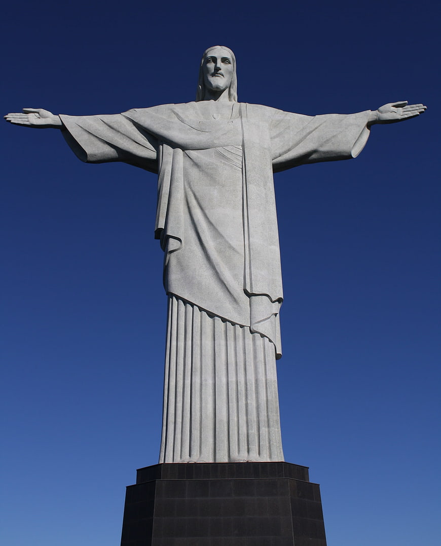 Christ the Redeemer statue against clear blue sky