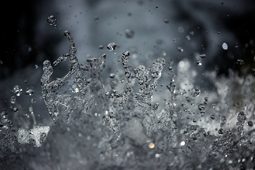 Dynamic Water Splash Close-Up with Droplets
