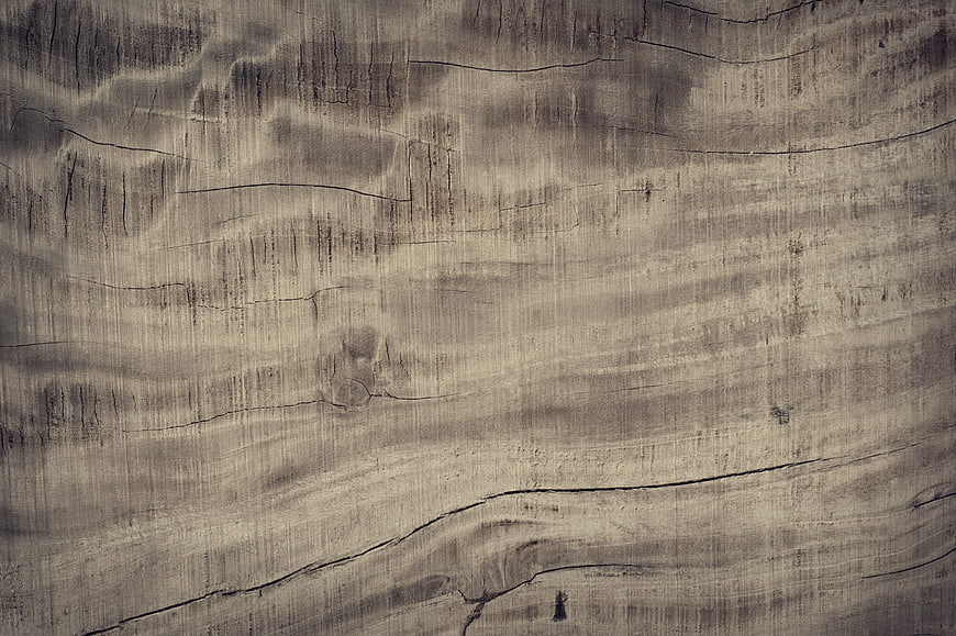 Weathered Wood Texture Background with Cracks and Grain