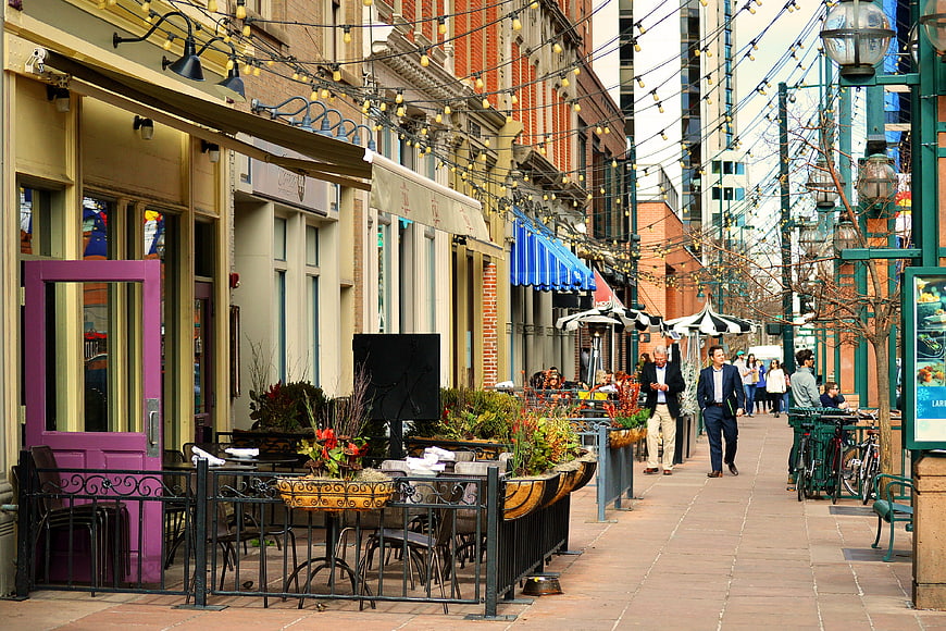 Outdoor Dining Patio on Historic Downtown Street
