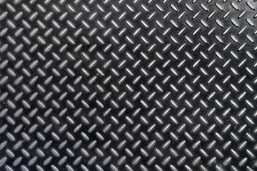 Black Diamond Plate Metal Texture Close Up