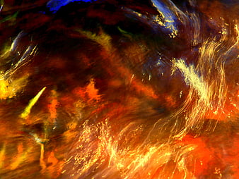 Abstract fiery texture with glowing orange and red waves