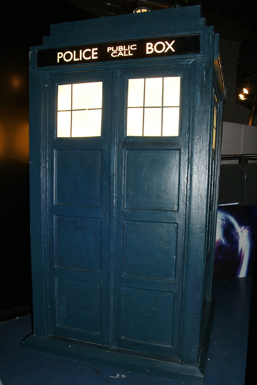 Blue Police Public Call Box TARDIS Replica