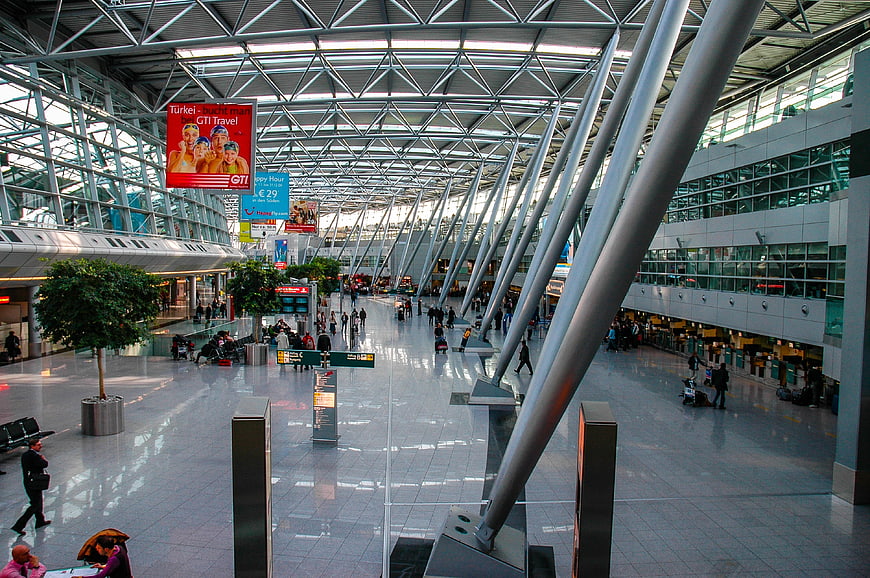 Modern Airport Terminal Interior With Steel Architecture