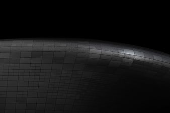 Abstract Dark Curved Architectural Grid Structure