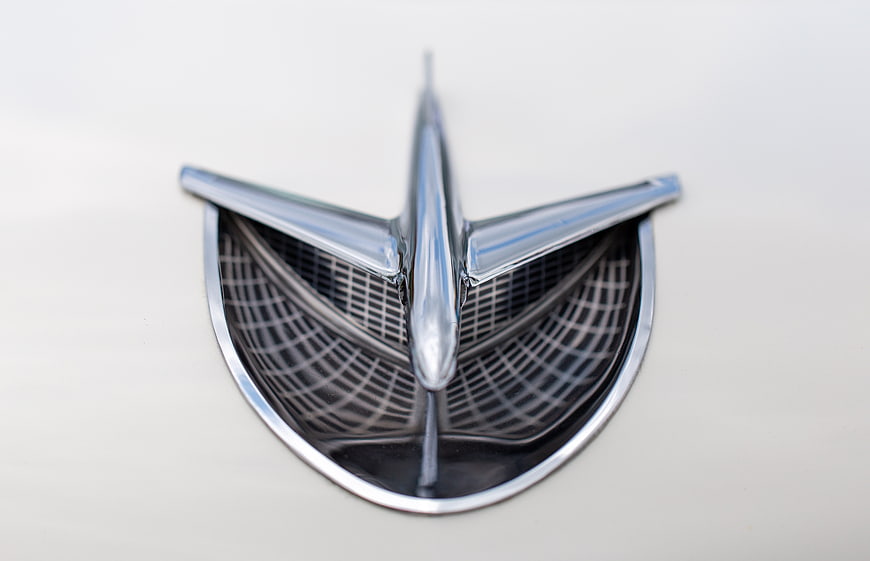 Vintage Chrysler Airflow Hood Ornament Close-Up