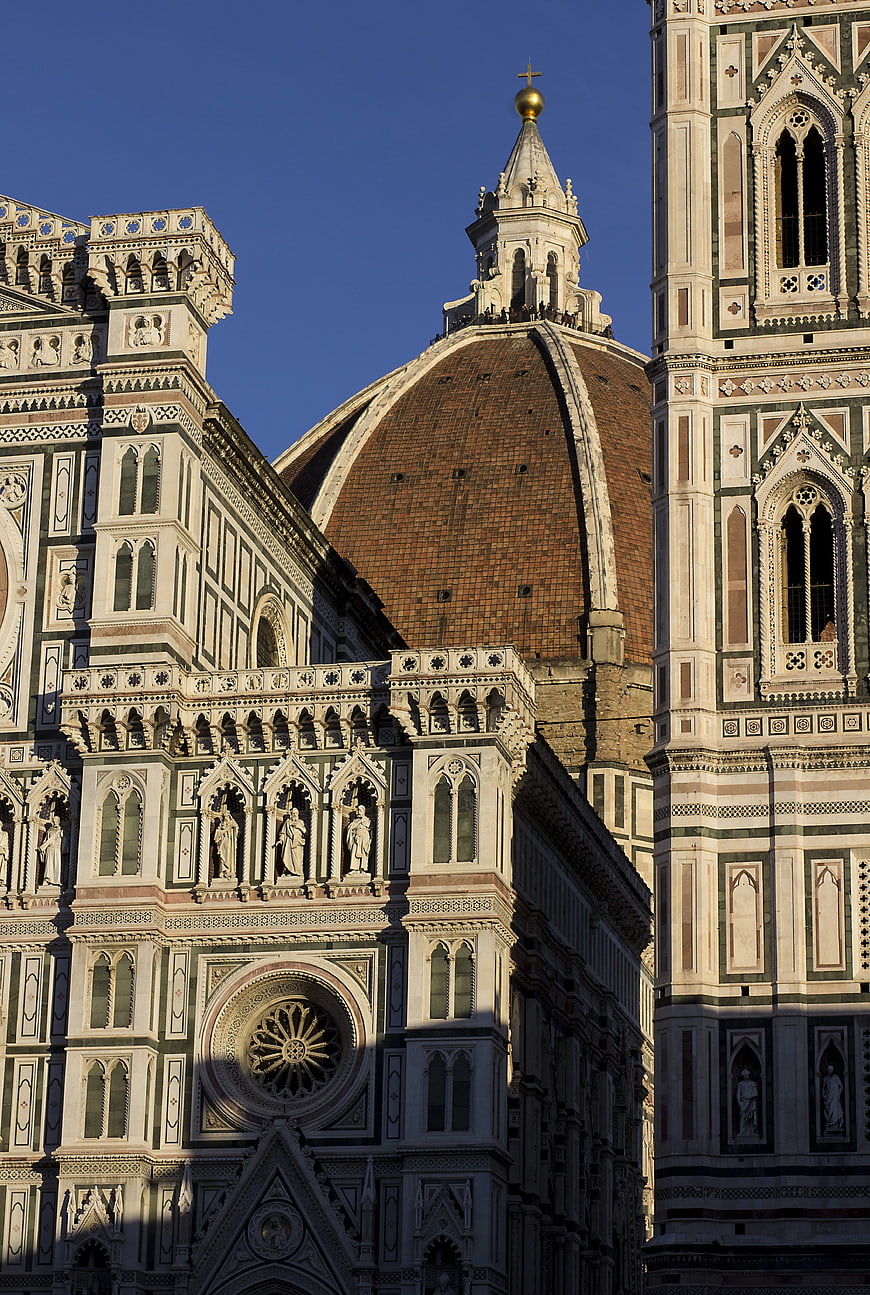 Florence Cathedral Dome And Bell Tower Architecture Detail