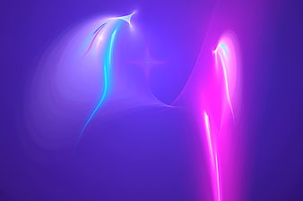 Abstract purple and magenta flame fractal with glowing light streaks