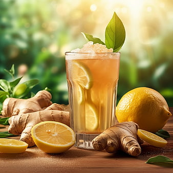 Refreshing Ginger Lemonade Drink with Fresh Ingredients