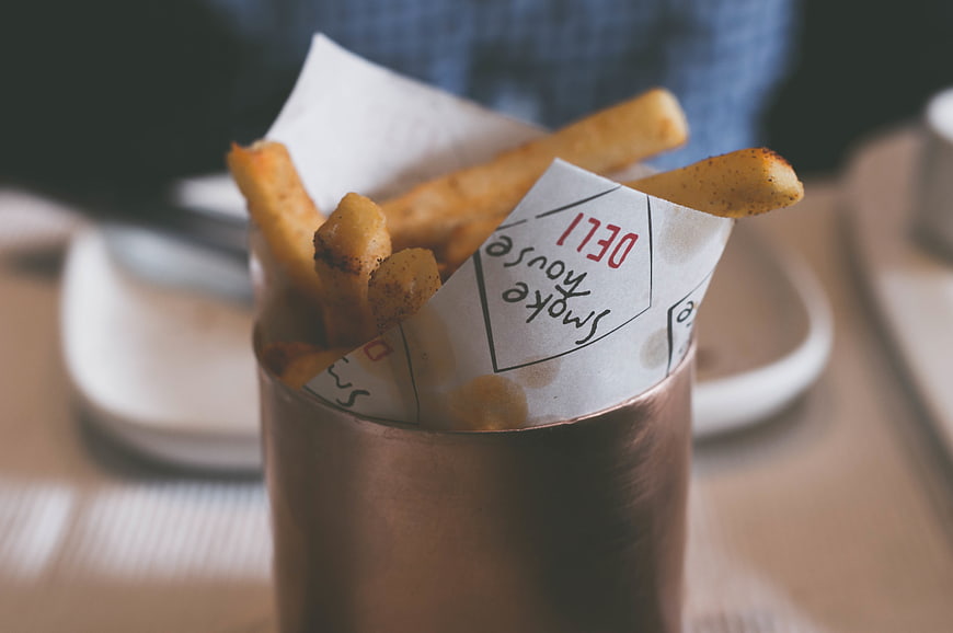 Crispy French Fries in Copper Cup with Deli Paper