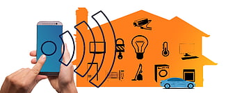Smart Home Concept With Smartphone And House Icons