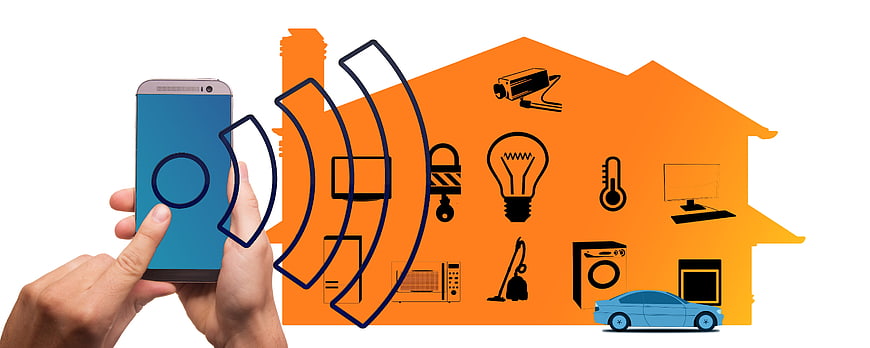 Smart Home Concept With Smartphone And House Icons