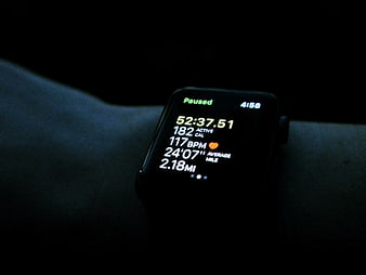 Smartwatch Fitness Tracker Displaying Workout Stats on Wrist