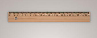 Wooden Ruler With Centimeter Scale On Gray Background