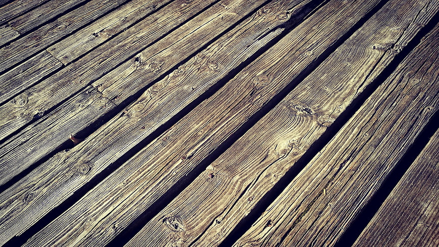 Weathered Wooden Deck Planks Texture Background
