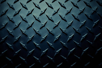 Dark Blue Diamond Plate Metal Texture Background