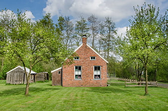 Historic Red Brick House in Green Park Setting