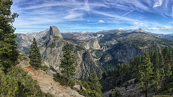 Panoramic View of Half Dome and Yosemite Valley
