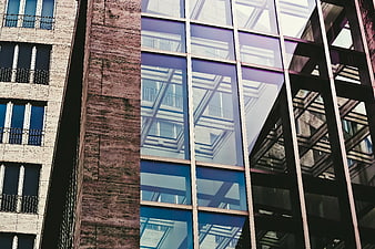 Modern Glass and Concrete Architecture Detail