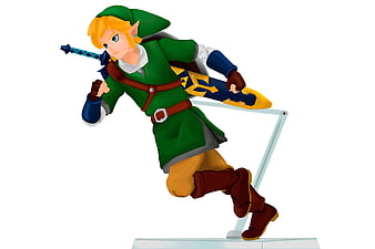 3D Render of Zelda Hero Link Running with Sword and Shield