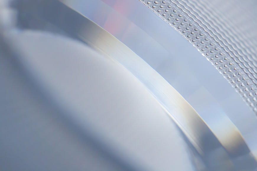 Abstract Macro of Textured Plastic and Glass Surfaces