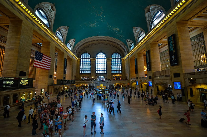 Grand Central Terminal Main Concourse Interior with Crowd