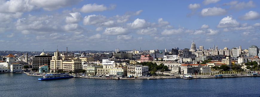 Havana City Skyline Panorama From The Water