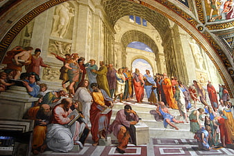 Raphael's School of Athens Fresco in the Vatican Museums