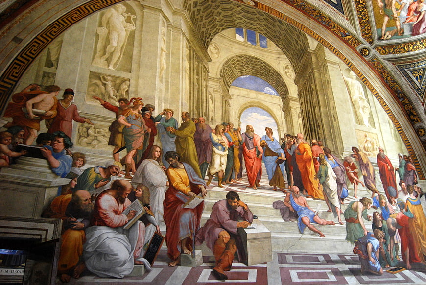 Raphael's School of Athens Fresco in the Vatican Museums