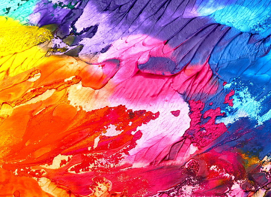Vibrant Abstract Fluid Art Background with Swirling Colors