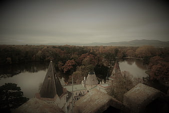 Autumn View of Laxenburg Castle and Lake