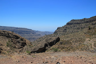 Scenic volcanic mountain landscape in the Canary Islands