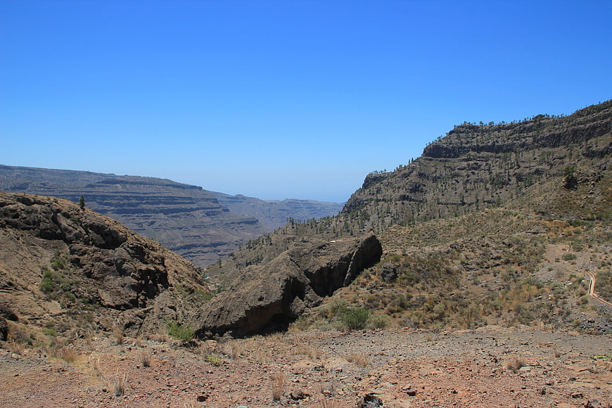 Scenic volcanic mountain landscape in the Canary Islands