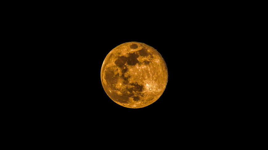 Full Moon in Night Sky