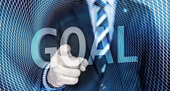 Hand Pressing Goal Button on Digital Interface
