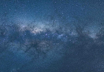 Milky Way Galaxy in Deep Blue Night Sky