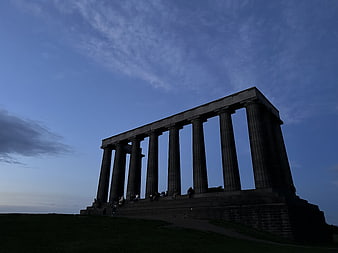 National Monument of Scotland at dusk on Calton Hill
